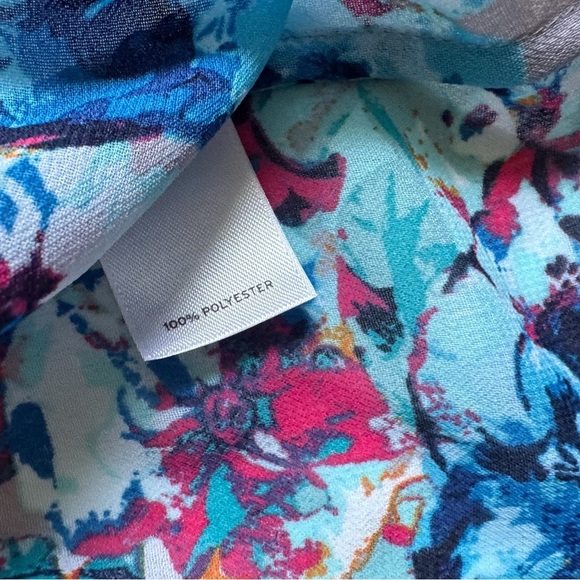 Halogen floral short sleeve flounce/ ruffle/ peplum top ❤️ - Picture 5 of 6